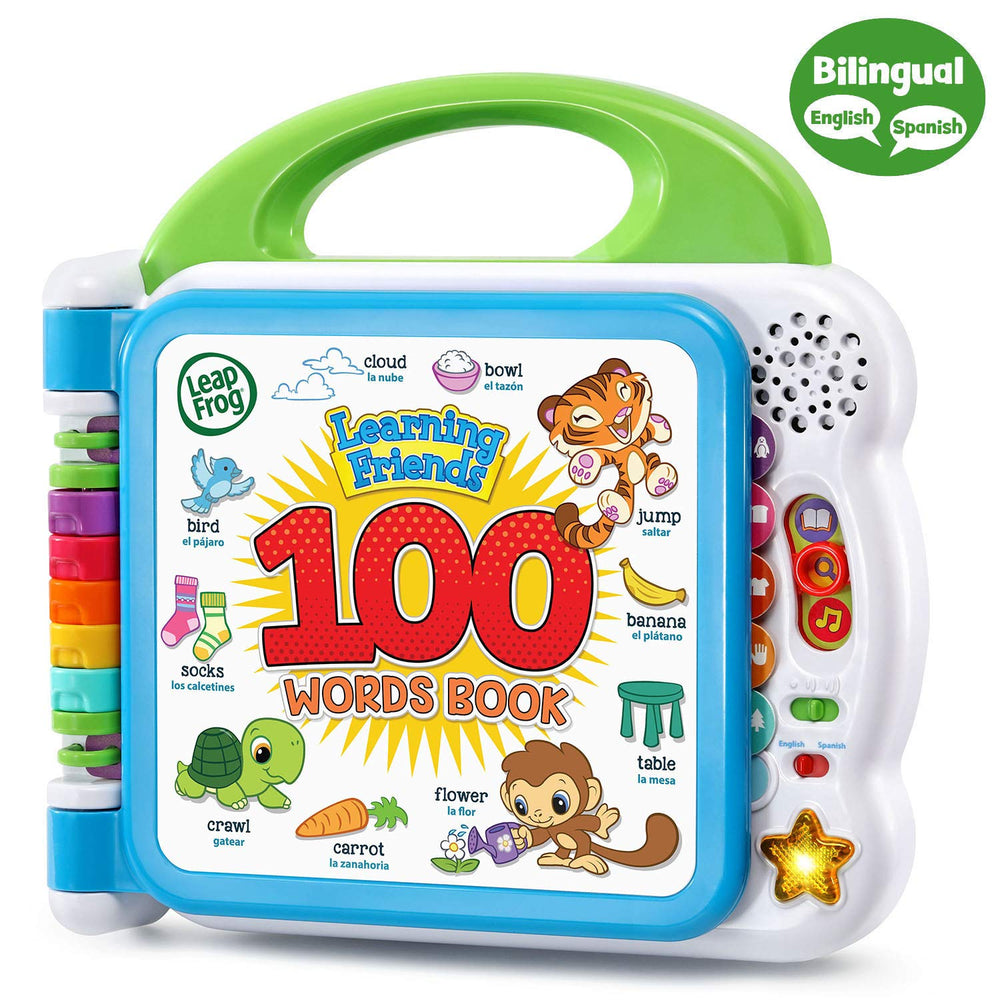 LeapFrog Learning Friends 100 Words Book pages are touch-responsive for vocabulary discovery.