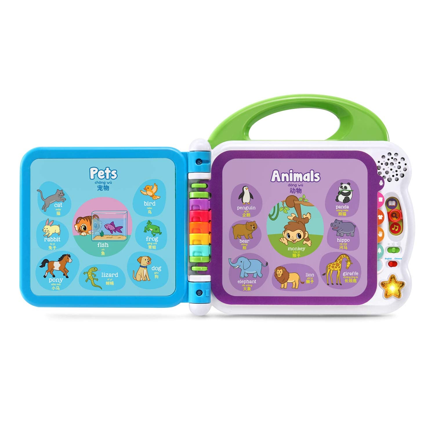 LeapFrog Learning Friends page plays words and sound effects to engage toddlers for learning.