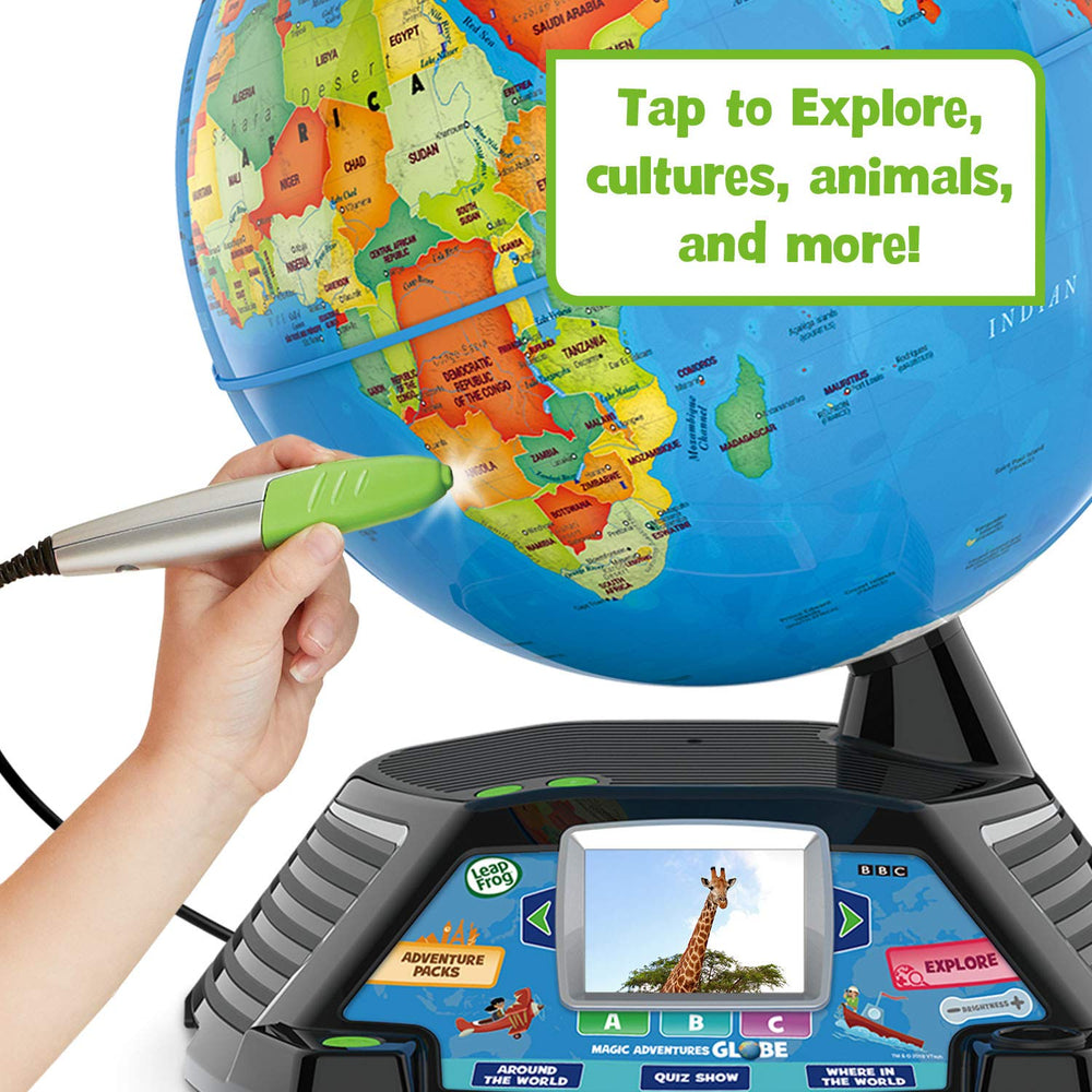 LeapFrog Magic Adventures Globe interactive games encourage curiosity and problem solving.
