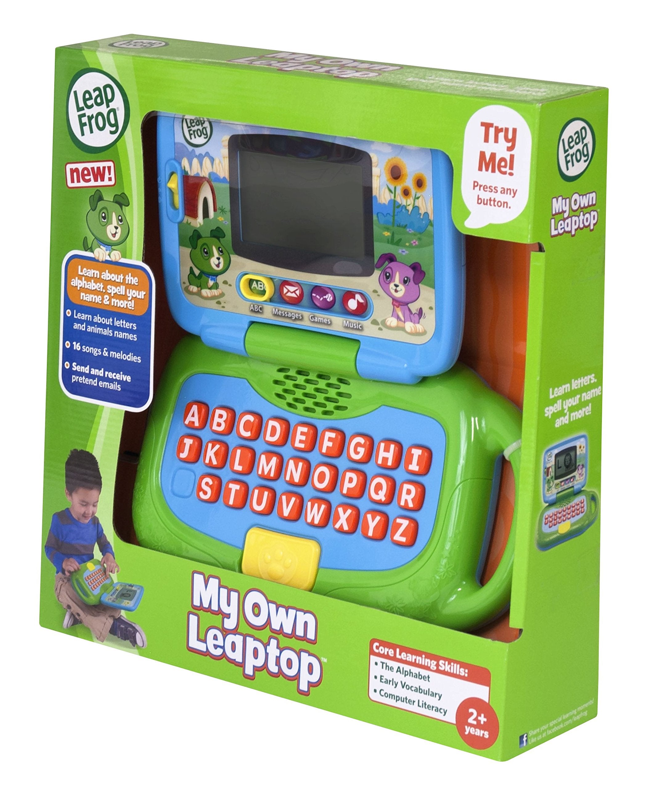 LeapFrog My Own Leaptop spelling feature personalizes learning by spelling your child’s name.
