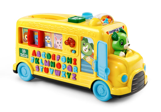LeapFrog Phonics Fun Animal Bus with Scout and colorful letter buttons for interactive play