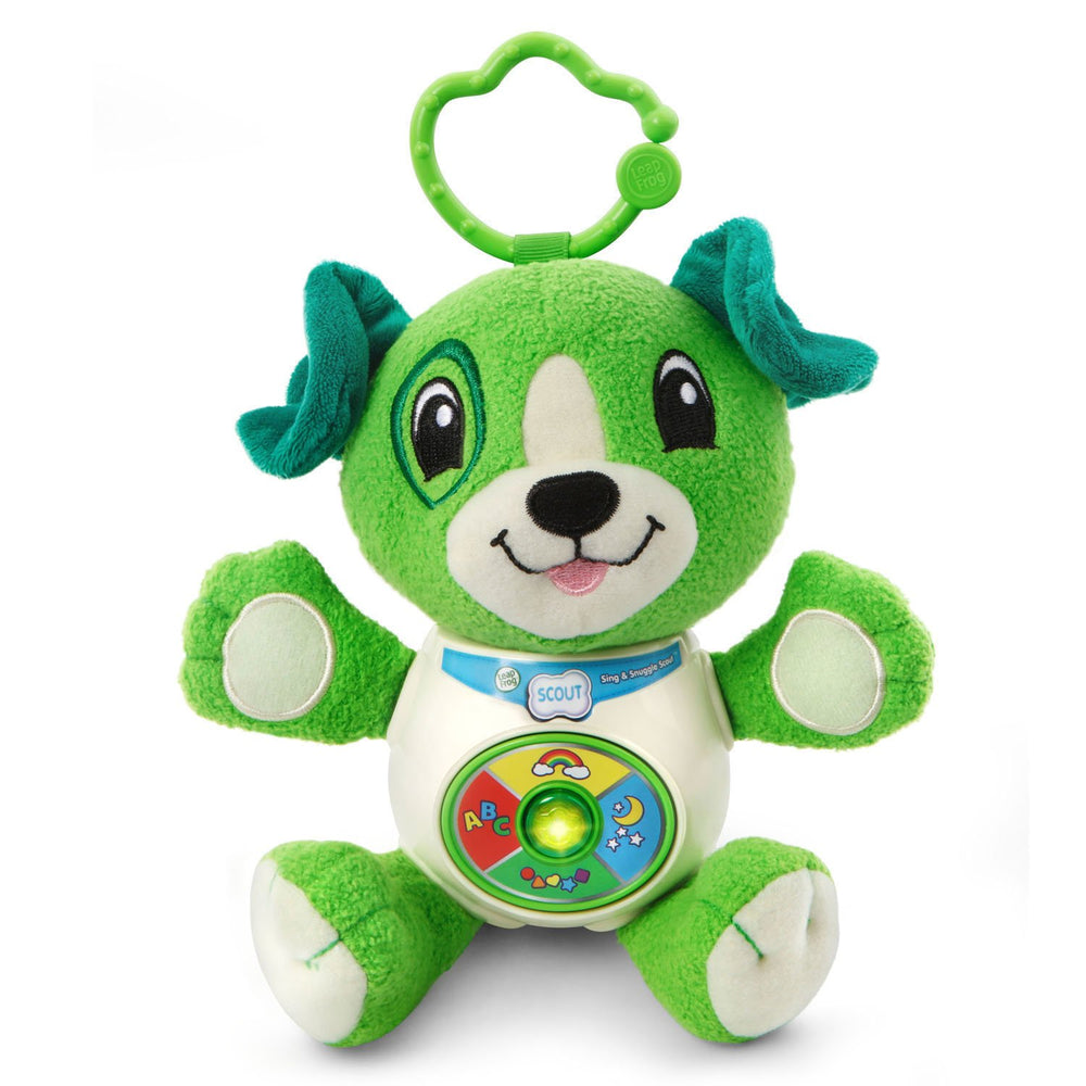 LeapFrog Sing and Snuggle Scout tummy light-up button activates love-bark greeting