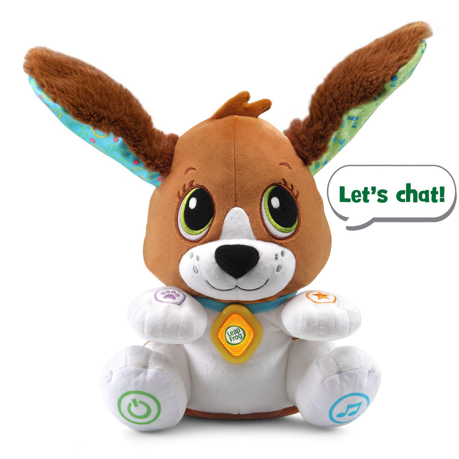 LeapFrog Speak and Learn Puppy talk mode builds short stories from responses.