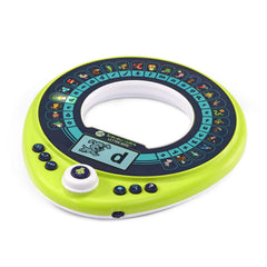 LeapFrog Spinning Lights Letter Ring shows three reading levels guiding letter practice.