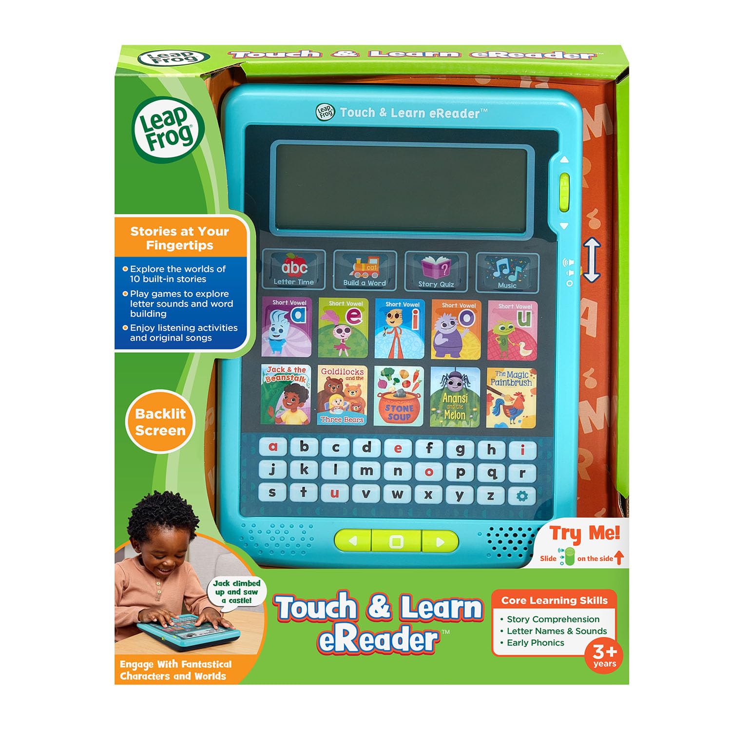 LeapFrog eReader Teal songs about reading for early literacy fun