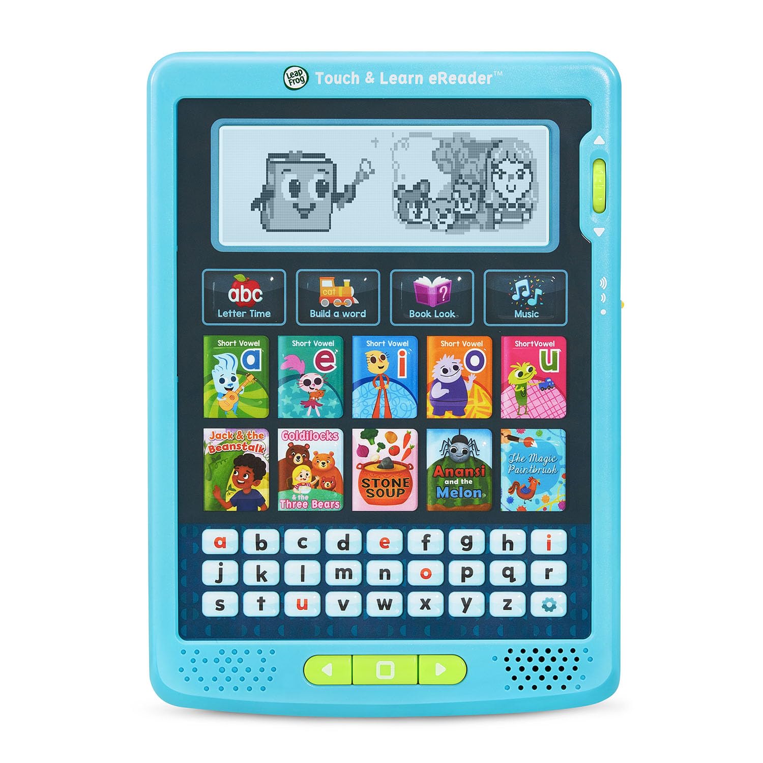 LeapFrog eReader Teal Story Quiz interface encouraging story comprehension