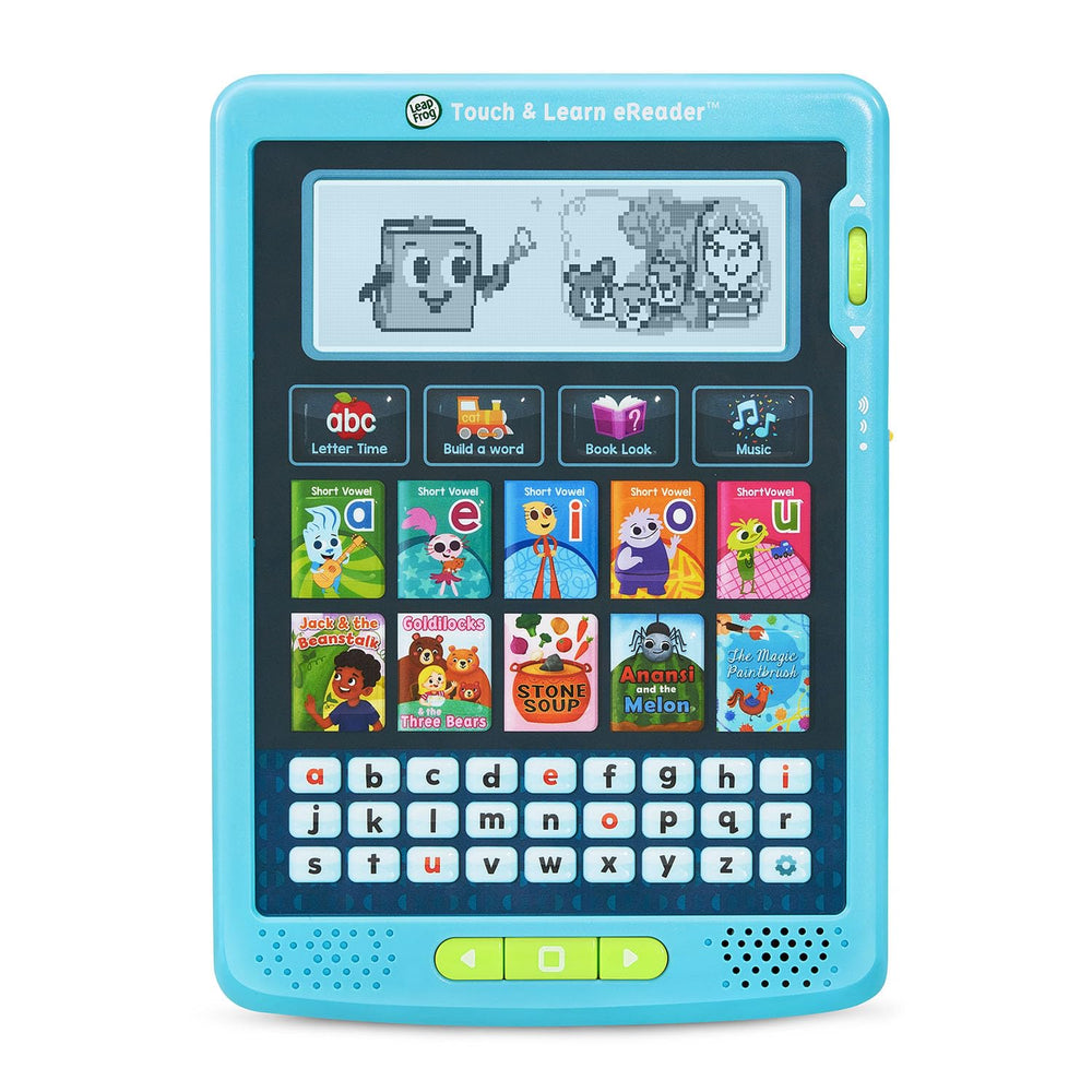 LeapFrog eReader Teal Story Quiz interface encouraging story comprehension