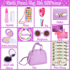 Learn2M Purple Play Purse Mirror Comb for grooming play.