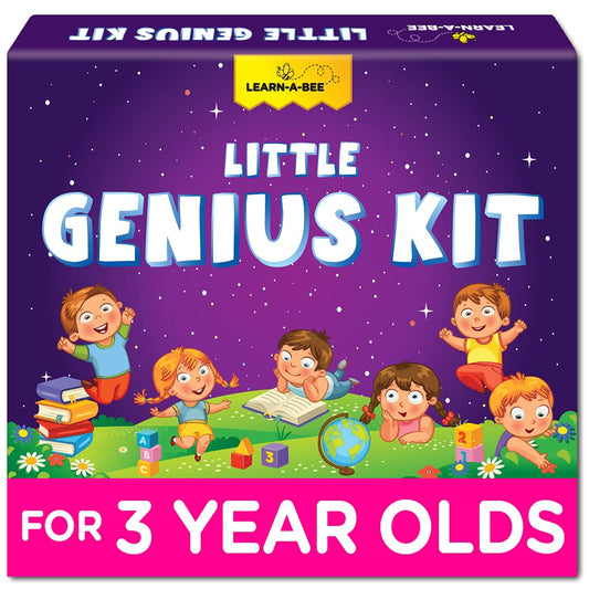 Learnabee box set cover featuring colorful educational toys for 3-year-olds and screen-free fun.