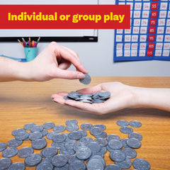 LEARNING ADVANTAGE Play Quarters set supports classroom or home activities and group games