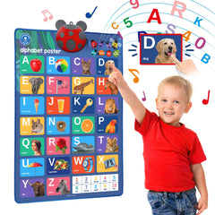 LEARNING BUGS interactive poster on wall chart for toddler alphabet and number practice
