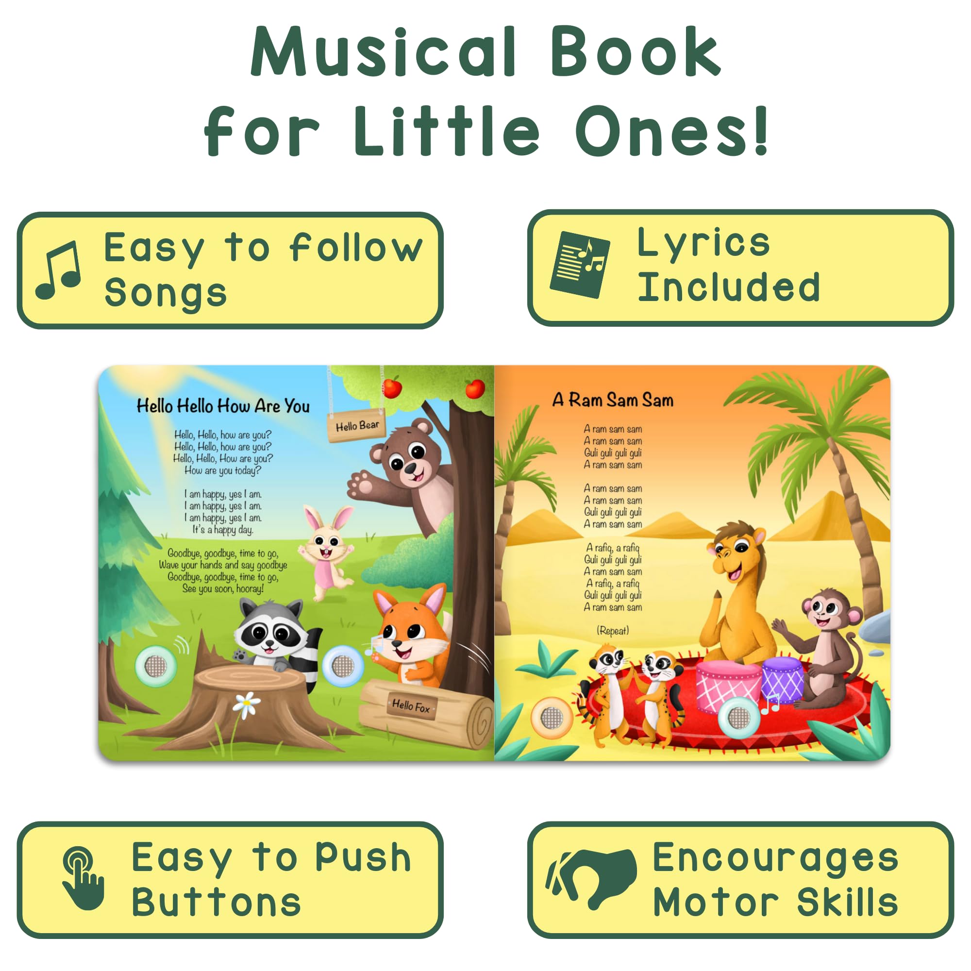 Learning Bugs Nursery Rhymes lyrics pages to follow along and sing.