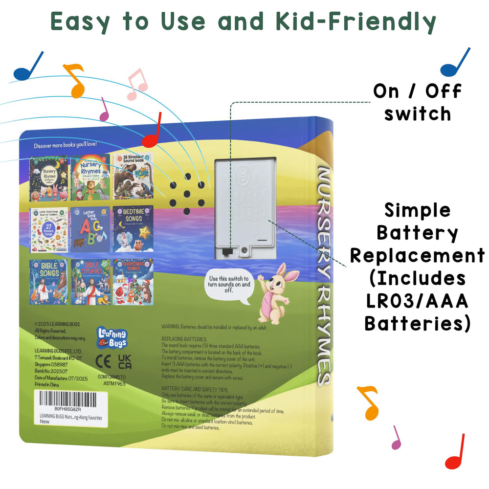 Learning Bugs Nursery Rhymes portable, travel-ready design for on-the-go fun.