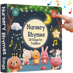Learning Bugs nursery rhymes book cover promotes early listening and curiosity.