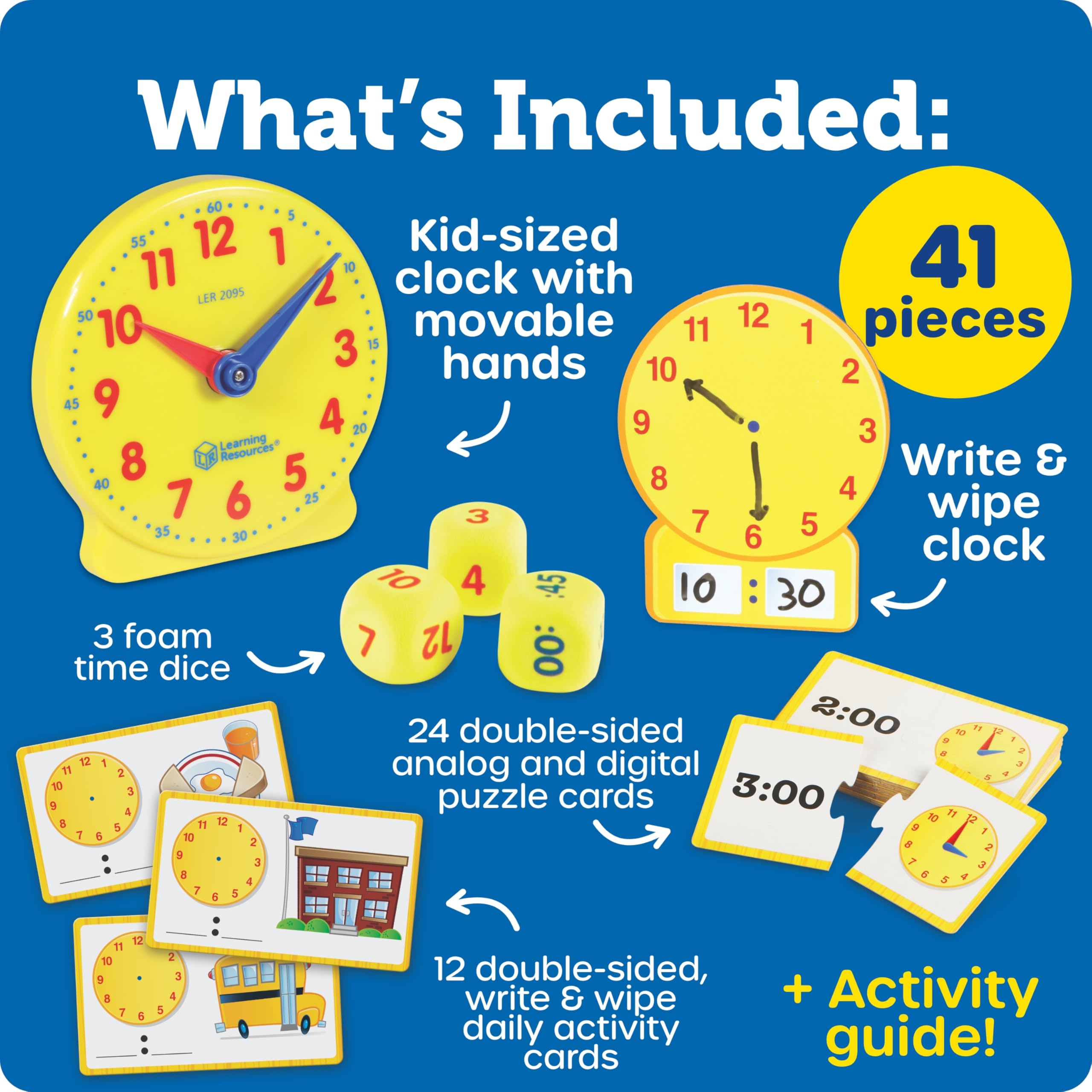 Learning Resources Time Activity Set matching puzzles reinforce basic time concepts.
