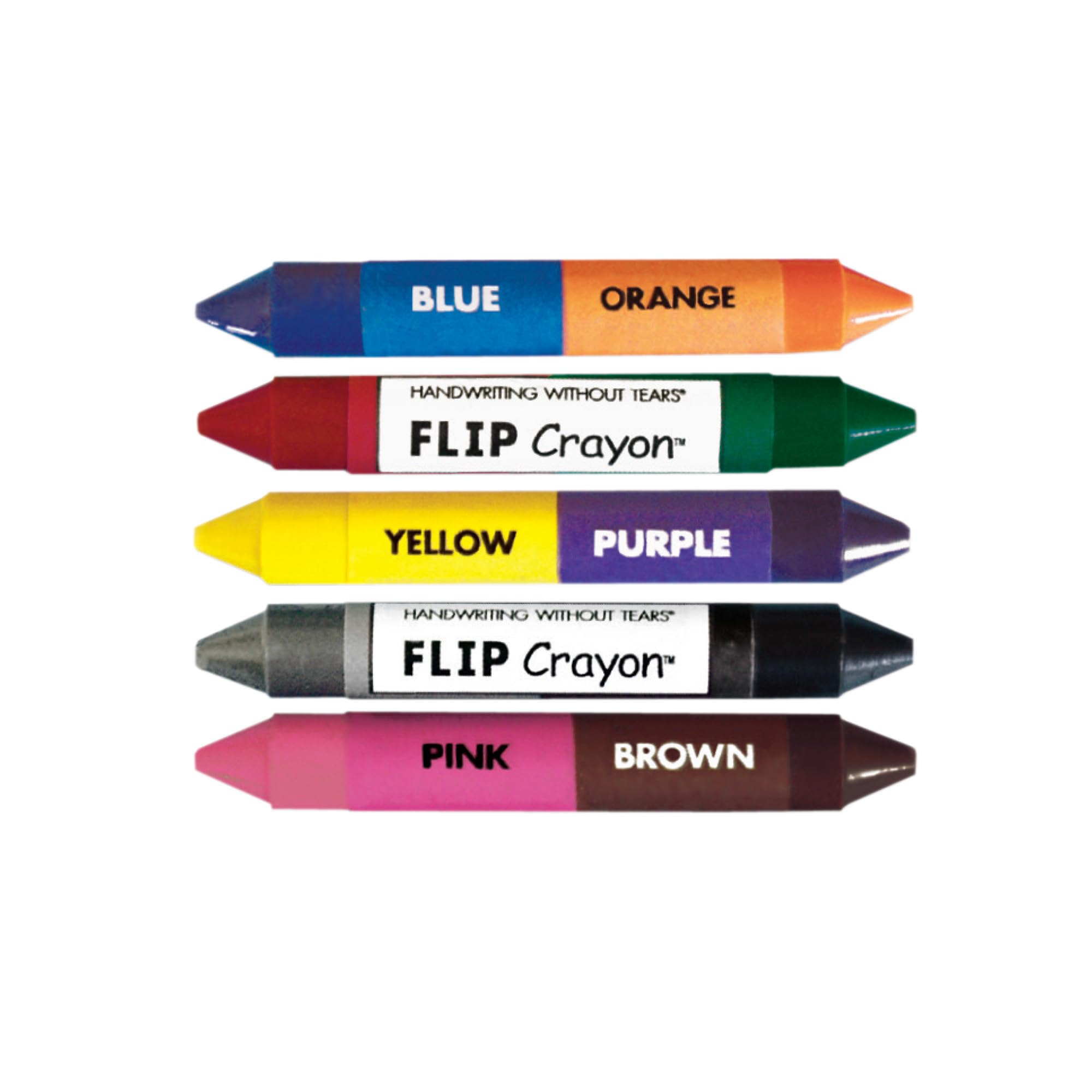 Learning Without Tears Flip Crayons bright colors invite creative drawing while building grip control.