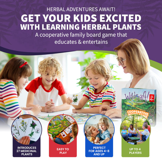 LearningHerbs Wildcraft game pieces foster cooperative play during family nights