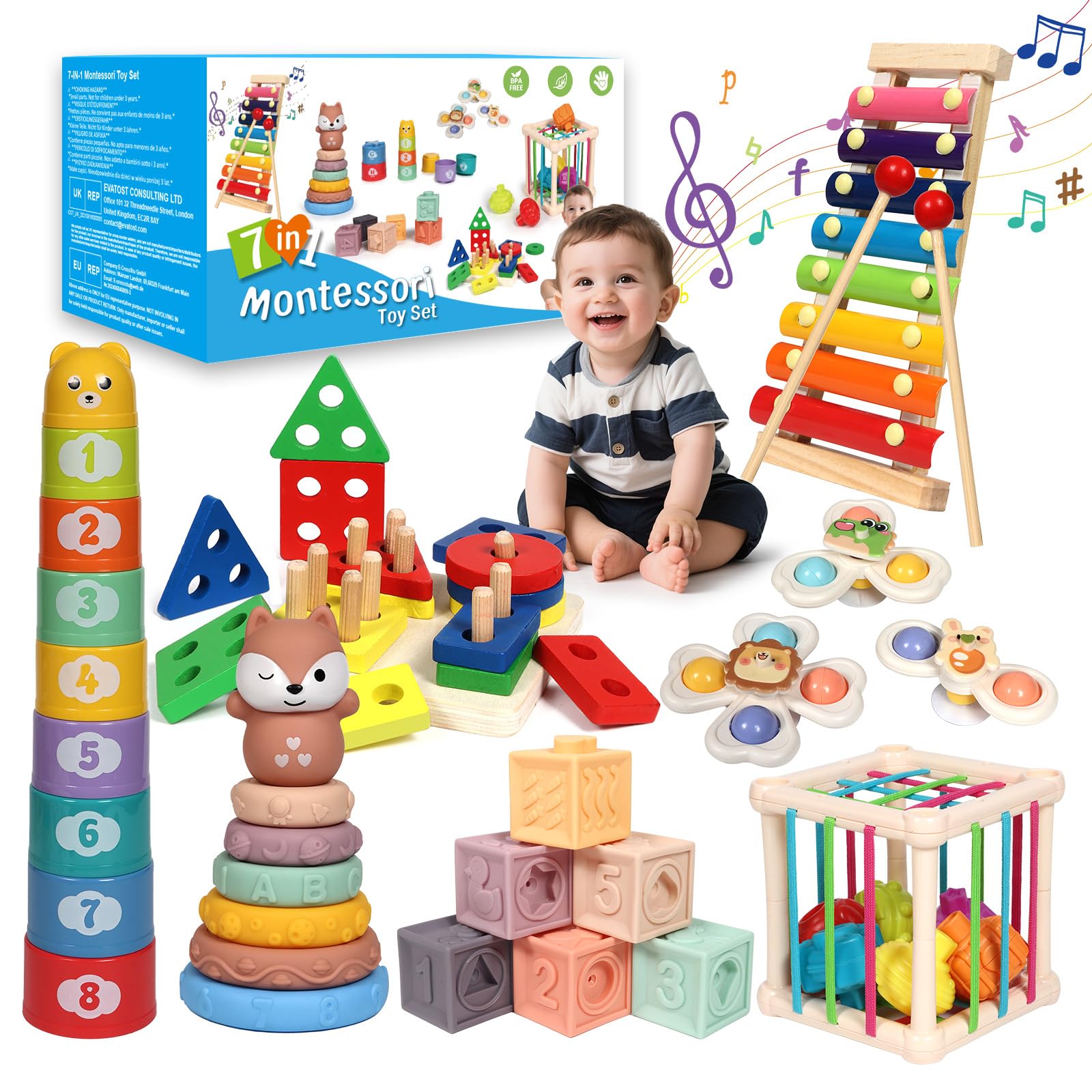 LearnToy stacking blocks enhance fine motor skills and coordination for toddlers