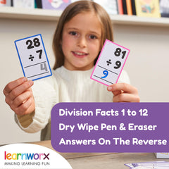 Learnworx dividers help organize cards by difficulty for easy sorting