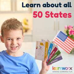 Learnworx region color coding supports visual grouping of states and regions.