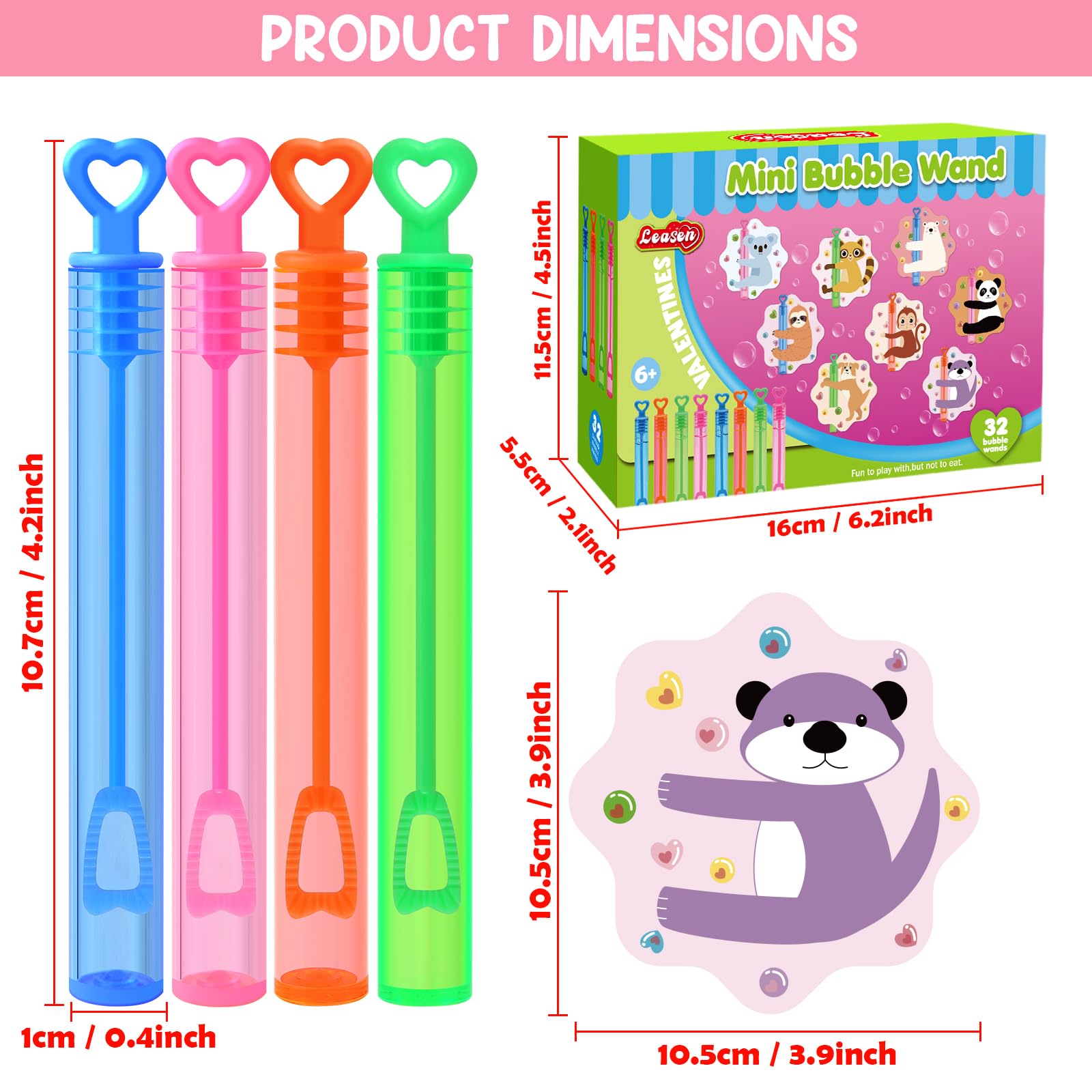 LEASEN animal-themed cards hug the wand for a cute surprise.