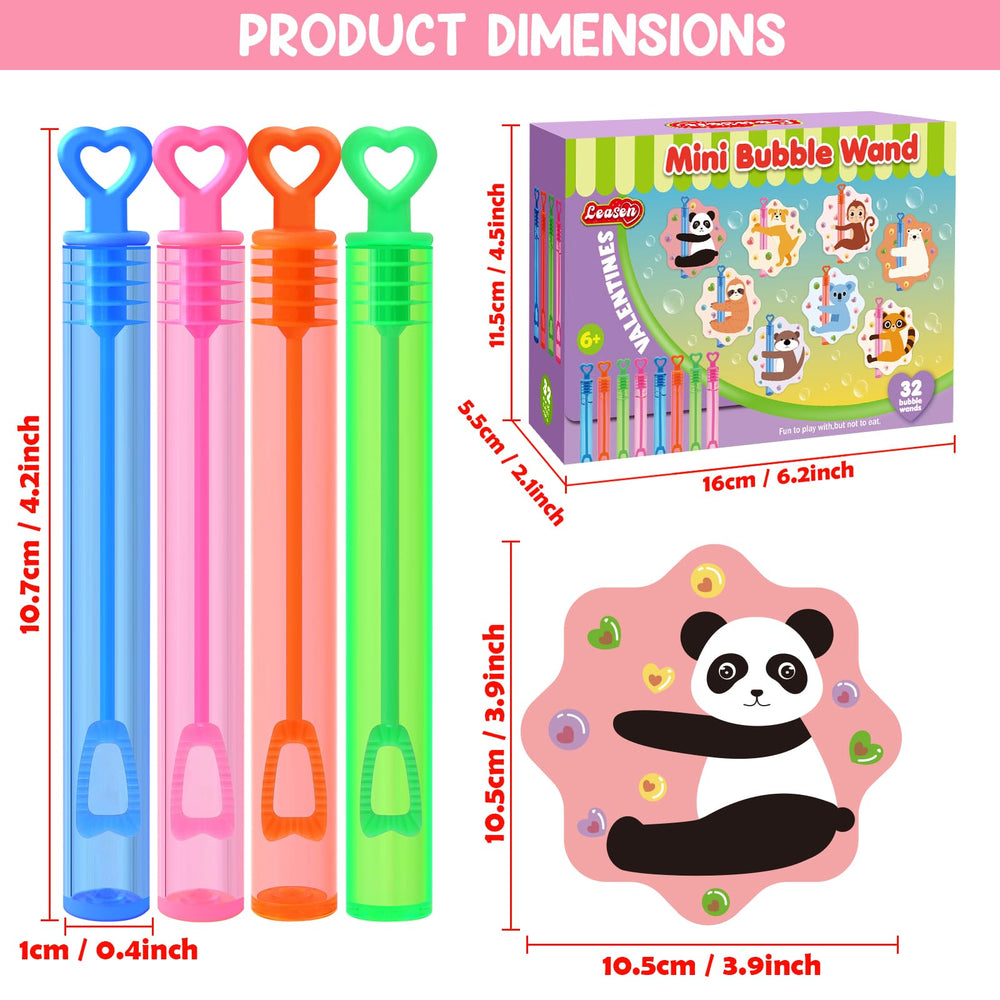 LEASEN bubble wands color variety in pink orange blue green