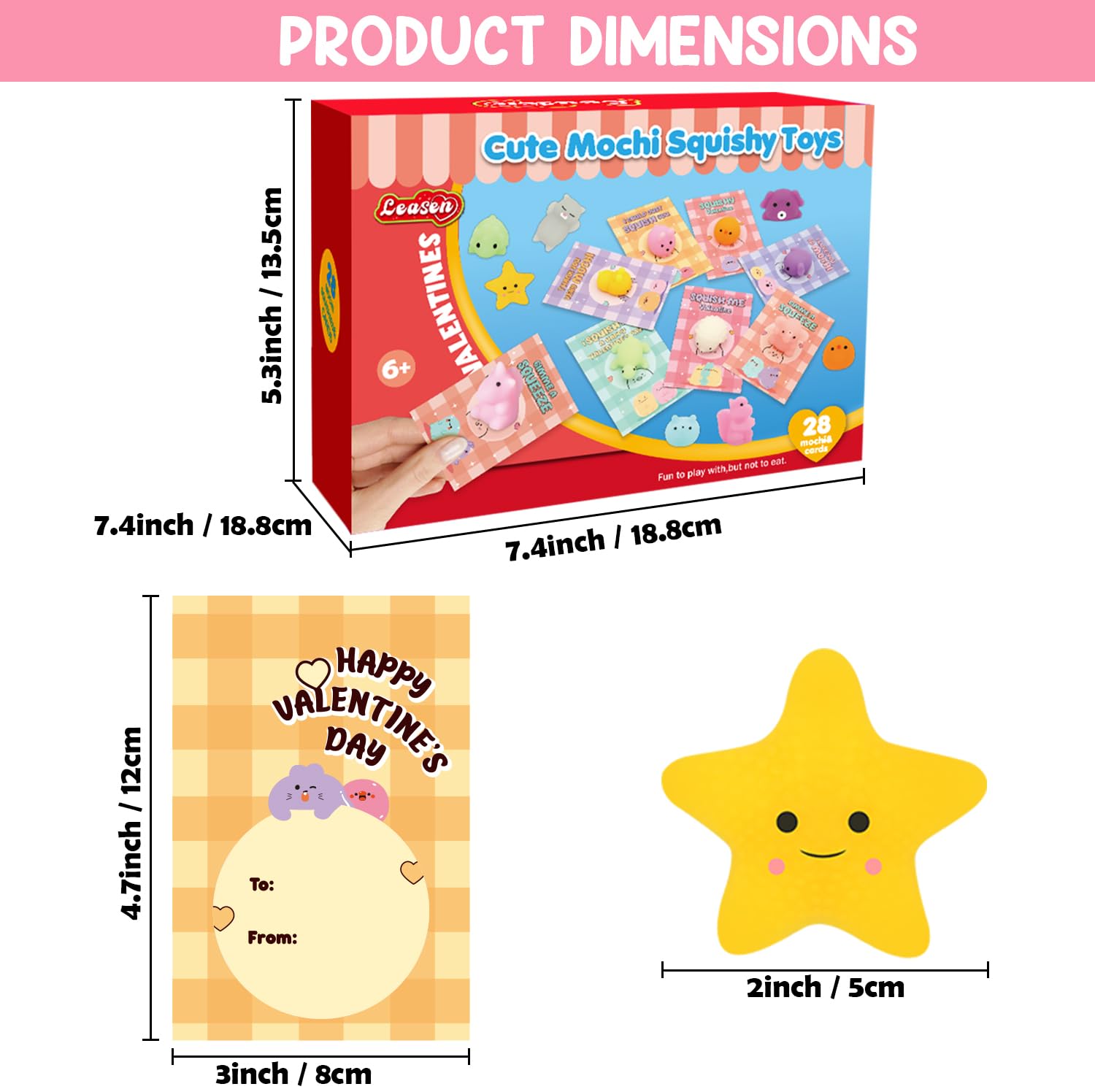 LEASEN classroom gifts mochi set shown with bright designs