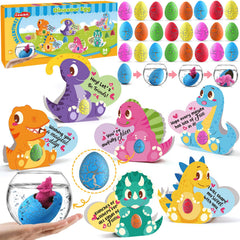 LEASEN dino egg pack in six colors for classroom Valentine gifting.