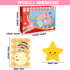 LEASEN squishies attached to cards for creative gifting activity
