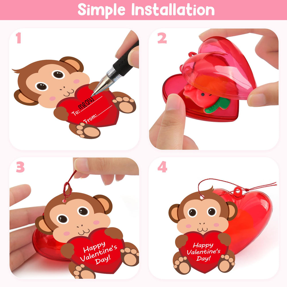 LEASEN Valentine cards for kids with seven designs