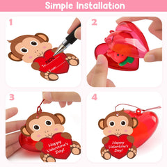 LEASEN Valentine cards for kids with seven designs