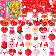 LEASEN Valentine Mochi Squishies 28-pack for tactile play and gifting
