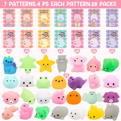 LEASEN valentines animal cards with squishies encourage sharing