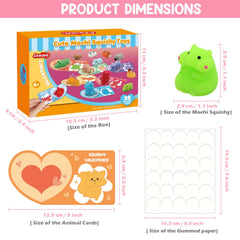 LEASEN classroom gift exchange setup with cards and squishies