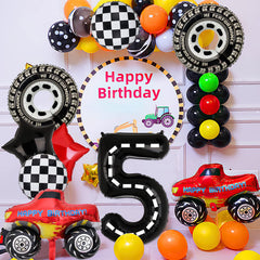Lebeili 18-inch red and black star balloons sparkle as vibrant party accents.