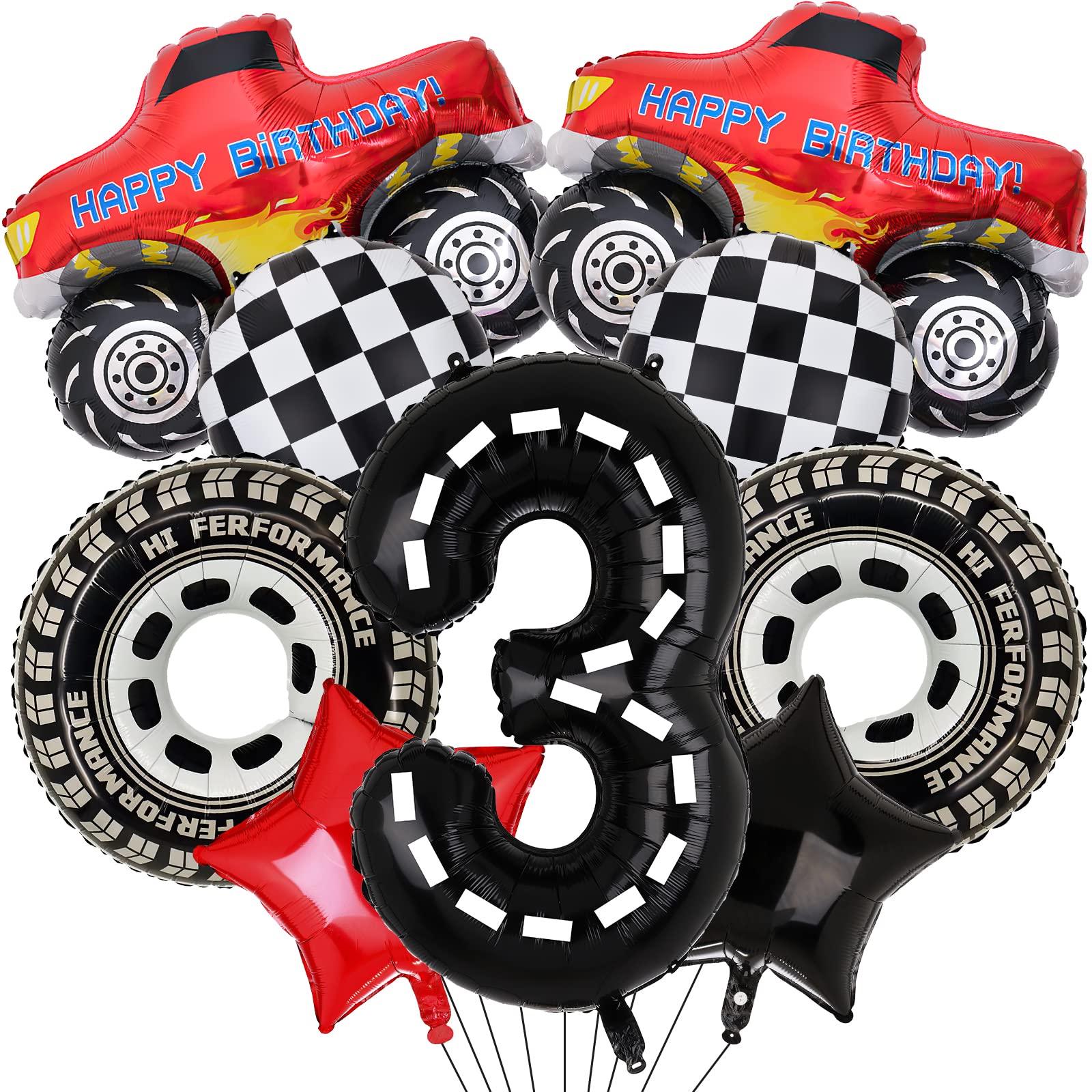 Lebeili truck foil balloon in giant size, creates a bold focal point for the party