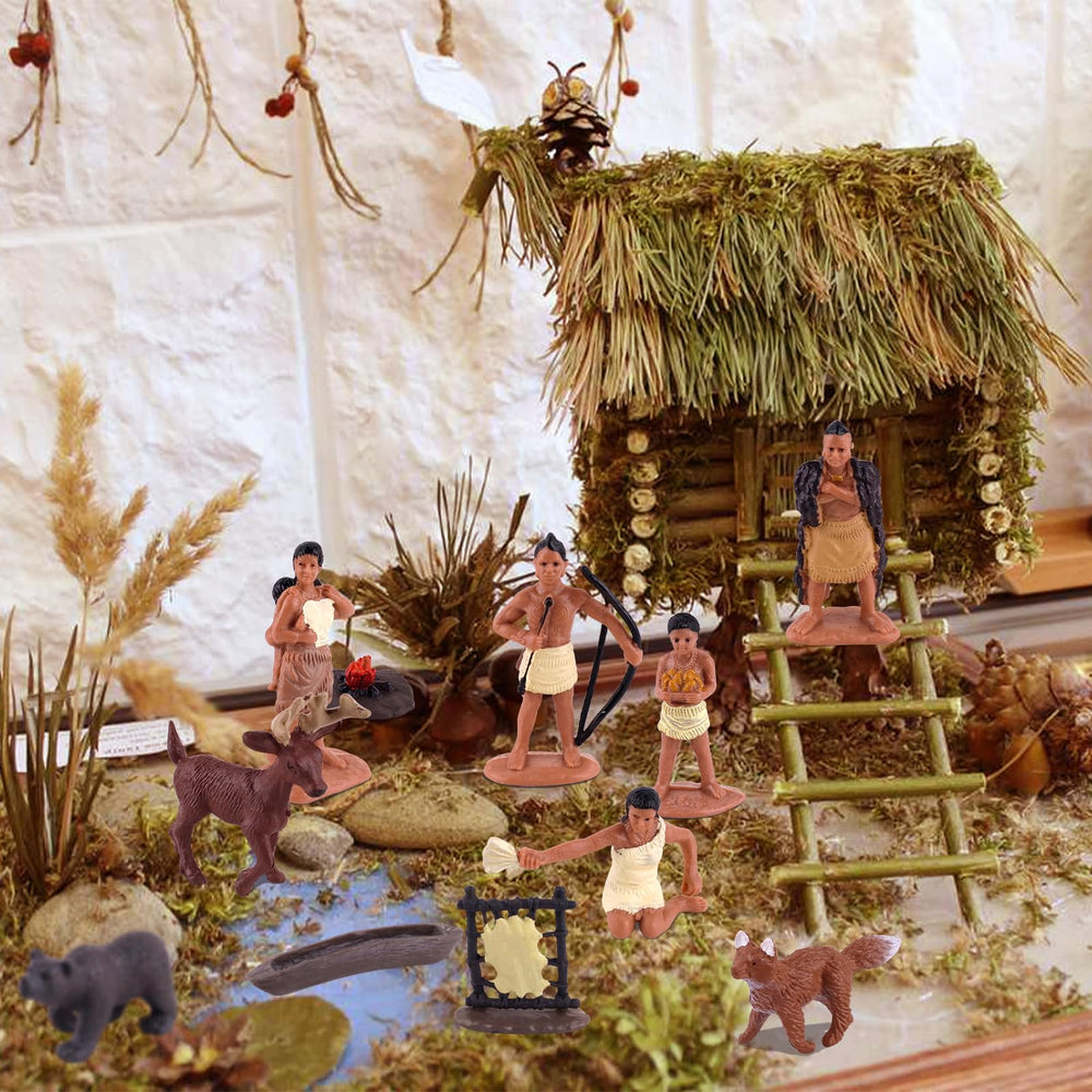 LEBERY Powhatan woman with baby figurine, supports kinship storytelling and decor.