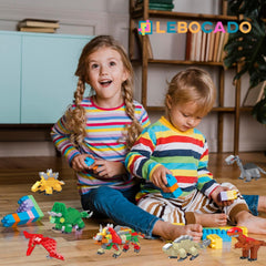 LEBOCADO colorful dinosaur pieces boost color recognition and visual appeal