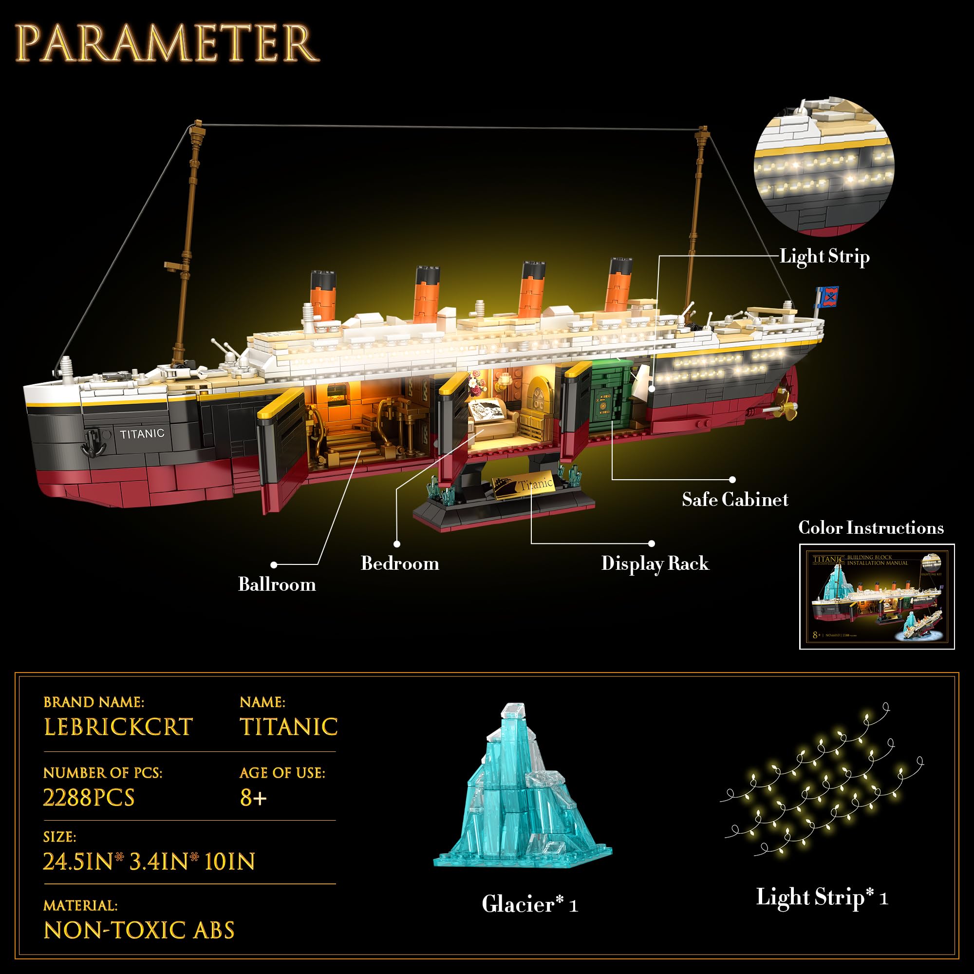 LeBrickCrt Titanic shipwreck feature invites interactive play