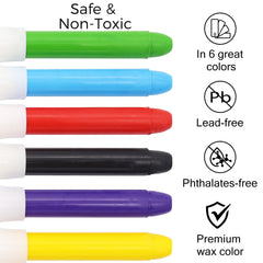 Lebze jumbo crayons for toddlers - bright colors palette encourages creative play.