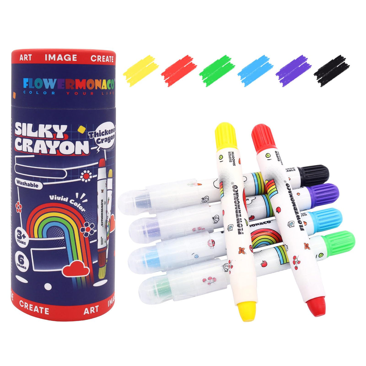 Lebze jumbo crayons for toddlers in packaging, ready for easy storage and gifting.
