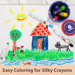Lebze jumbo crayons for toddlers - silky texture for smooth drawing sessions.