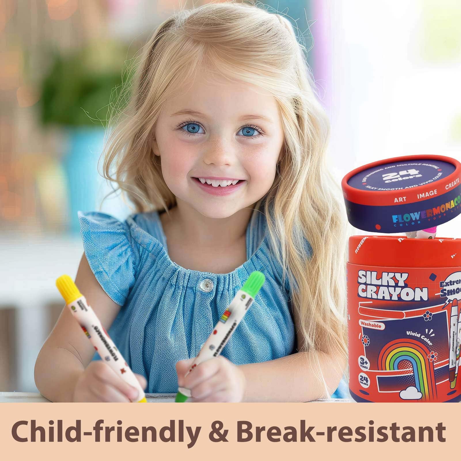 Lebze non-toxic crayons skin-safe for skin-friendly art and party activities