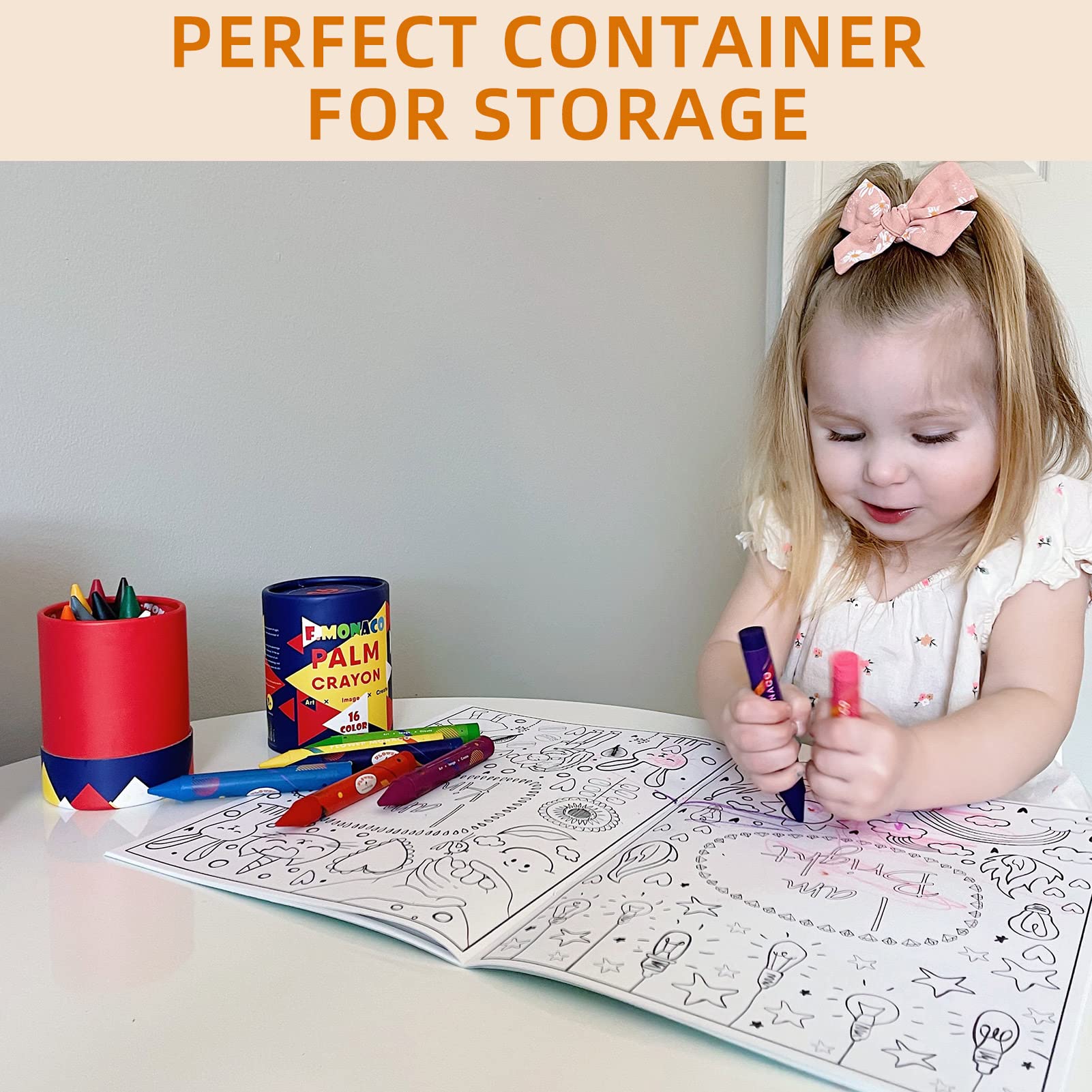 Lebze gift-worthy container keeps crayons organized and travel-ready.