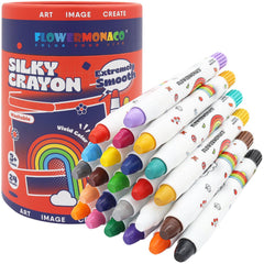 Lebze washable jumbo crayons 24 colors for toddlers with easy grip and wash-off results