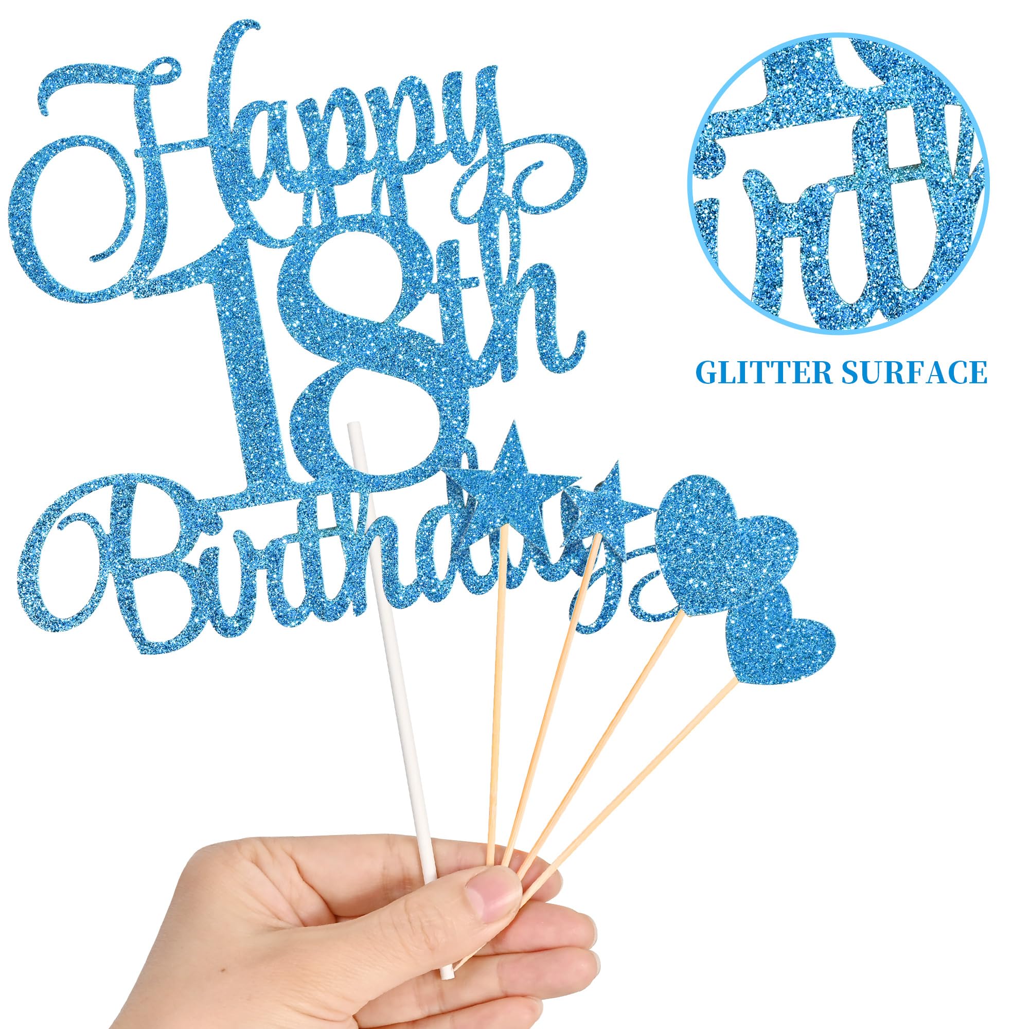 Lecferrarc 18th numeral candles for bright cake illumination.