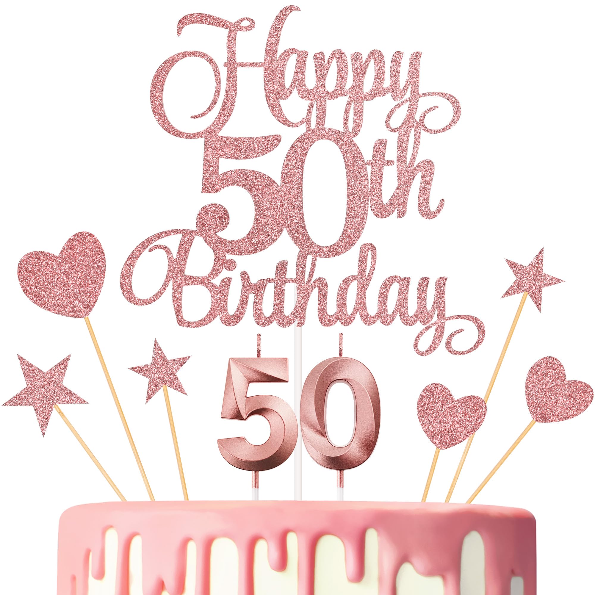 Lecferrarc 50th numeral candles illuminate milestone birthdays safely.