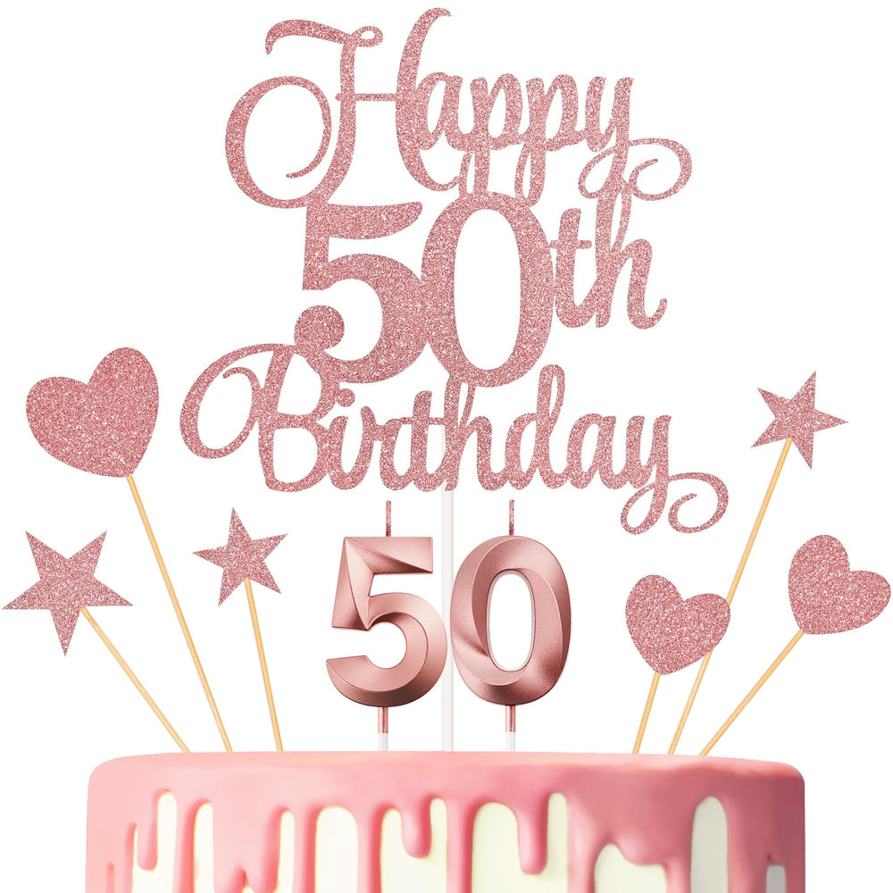 Lecferrarc 50th numeral candles illuminate milestone birthdays safely.