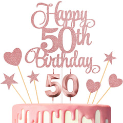 Lecferrarc 50th numeral candles illuminate milestone birthdays safely.