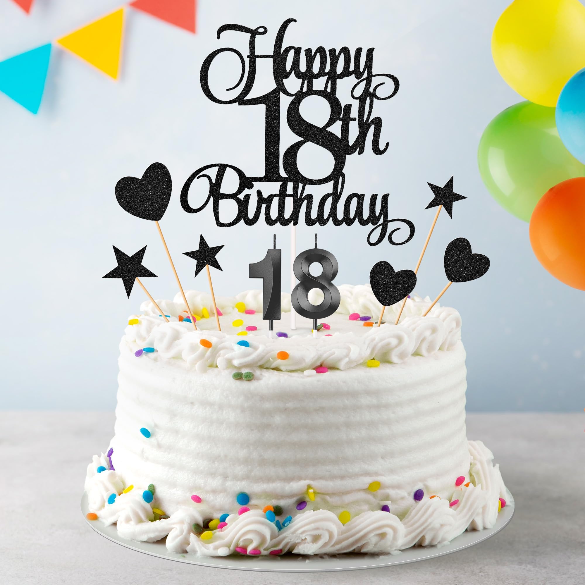 Lecferrarc Glitter Heart Topper creates a romantic cake accent.